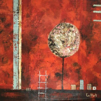 Peinture Le solitaire par Collet Christine | Tableau Art Singulier Acrylique minimaliste