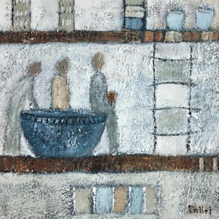 Peinture Conversation 2 par Collet Christine | Tableau Art Singulier Acrylique minimaliste