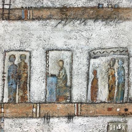 Peinture Les uns, les autres par Collet Christine | Tableau Art Singulier Acrylique minimaliste