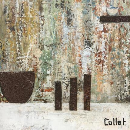 Peinture Sur mon chemin par Collet Christine | Tableau Art Singulier Acrylique minimaliste
