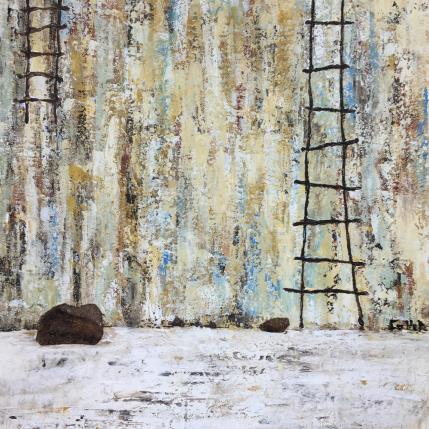 Peinture de l'autre cote par Collet Christine | Tableau Art Singulier Acrylique minimaliste