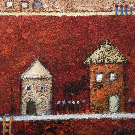 Peinture Au village par Collet Christine | Tableau  Acrylique