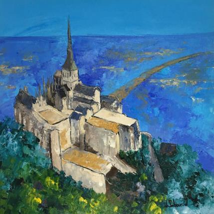Peinture MONT SAINT MICHEL 2 par Sabourin Nathalie | Tableau Figuratif Huile Scènes de vie