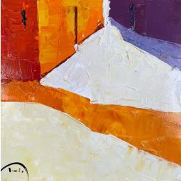 Painting LILA by Tomàs | Painting Figurative Oil Urban