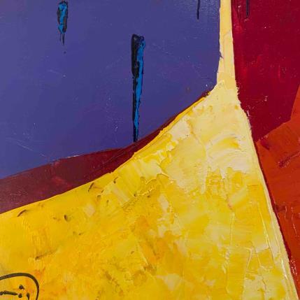 Peinture VIOLET STREET par Tomàs | Tableau Abstrait Carton, Huile Minimaliste