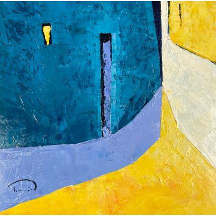 Peinture CARRER 1 par Tomàs | Tableau Figuratif Huile Urbain