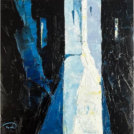 Peinture COLUMNES NEGRES par Tomàs | Tableau Figuratif Huile minimaliste, Urbain