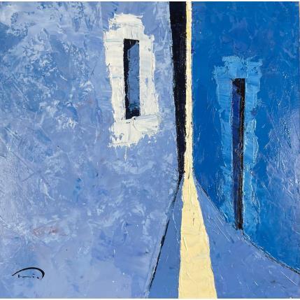 Peinture ENTREMIG 3 par Tomàs | Tableau Figuratif Huile scènes de vie, Urbain