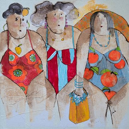 Peinture Suzette Marcelle Jeanne par Colombo Cécile | Tableau Figuratif Acrylique Scènes de vie