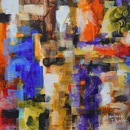 Pintura Couleurs tropicales por Lama Niankoye | Pintura Figurative Acrylic Life style