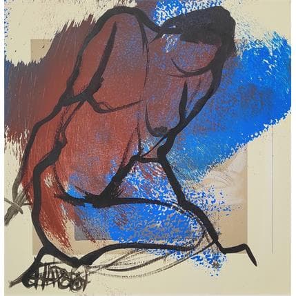 Peinture Outremer 4 par Chaperon Martine | Tableau Figuratif Acrylique Nu