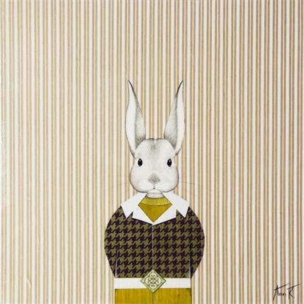 Peinture ARISTIDE TOU2 par Ann R | Tableau Art naïf Animaux, Portraits