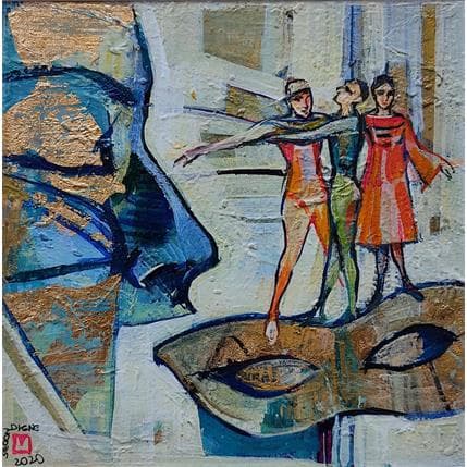 Peinture Au bal par Machi | Tableau Figuratif Acrylique, Huile Scènes de vie