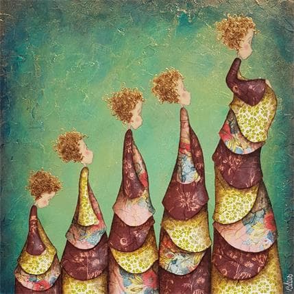 Peinture Ma tribu par Blais Delphine | Tableau  Acrylique