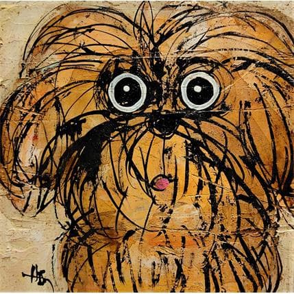 Peinture Bichon par Maury Hervé | Tableau Figuratif Animaux