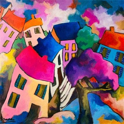 Peinture Atmosphère par Fauve | Tableau Figuratif Acrylique Scènes de vie