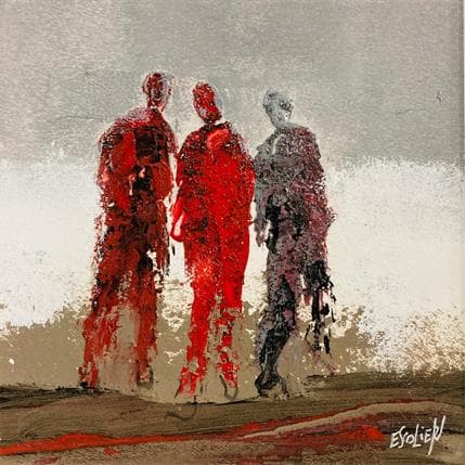 Pintura Trio dans la lumière por Escolier Odile | Pintura Figurative Acrylic Landscapes