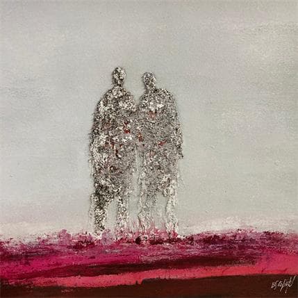 Painting Vers le lointain by Escolier Odile | Painting Figurative Acrylic Landscapes