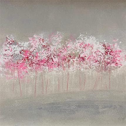 Painting Dans la brume matinale by Escolier Odile | Painting Figurative Acrylic Landscapes