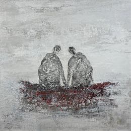 Pintura Tout près de toi por Escolier Odile | Pintura Figurative Acrylic Landscapes