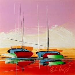 Peinture Aux couleurs de l'été par Munsch Eric | Tableau Figuratif Huile Marine