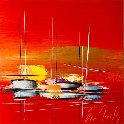 Peinture Ciel d'or par Munsch Eric | Tableau Figuratif Huile Marine