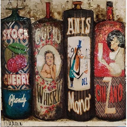 Peinture Bodega Relax par Villanueva Puigdelliura Natalia | Tableau Figuratif Huile Natures mortes