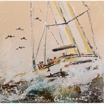 Peinture Doucement par Ortis-Bommarito Nicole | Tableau Figuratif Acrylique Marine