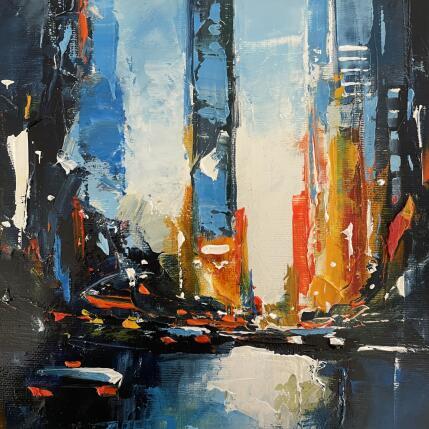 Painting BLUE TIME by Bond Tetiana | Painting Figurative Oil Pop icons