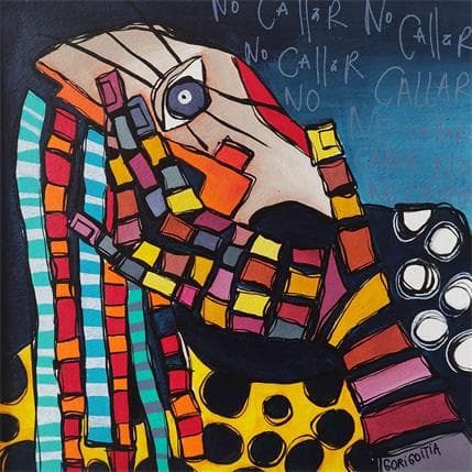 Peinture No callar par Gorigoitia Karla  | Tableau Art Singulier Portraits
