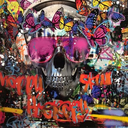 Peinture Skull city par Novarino Fabien | Tableau Pop-art Icones Pop