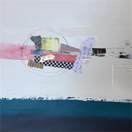 Painting Souvenir de Luisa by Lau Blou | Painting Abstract Acrylic Minimalist