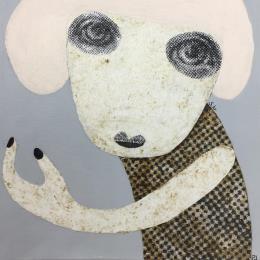 Peinture Waiting for you par Lastrina Suzanne | Tableau Art naïf Acrylique Portraits