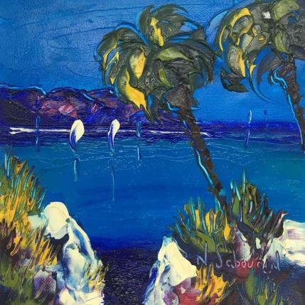 Peinture Vers les calanques de Miou par Sabourin Nathalie | Tableau  Huile