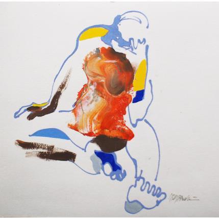 Gemälde Embrasée von Cressanne | Gemälde Art brut Acryl Akt