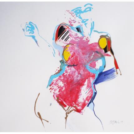 Gemälde Douceur bleue von Cressanne | Gemälde Art brut Acryl Akt