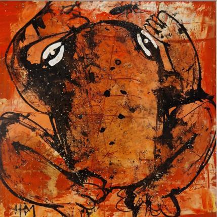 Peinture LA GRENOUILLE ET LA FOURMIE par Maury Hervé | Tableau