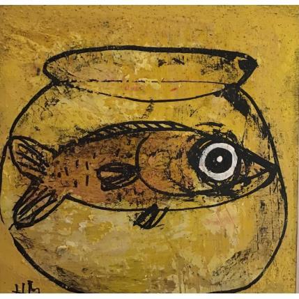Peinture POISSON JAUNE par Maury Hervé | Tableau