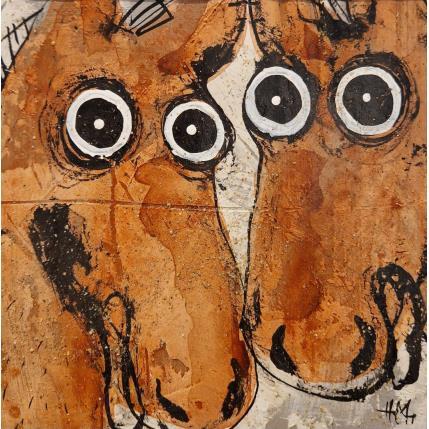 Peinture ZARA ET ZERO LES CHEVAUX par Maury Hervé | Tableau
