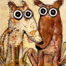 Peinture ZOOK ET SALSA par Maury Hervé | Tableau