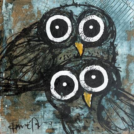 Peinture CHOUETTE DES CHOUETTES par Maury Hervé | Tableau