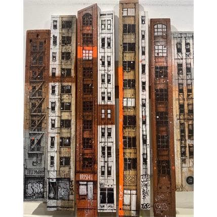 Peinture East Village par Graffmatt | Tableau Street Art Acrylique, Graffiti Urbain