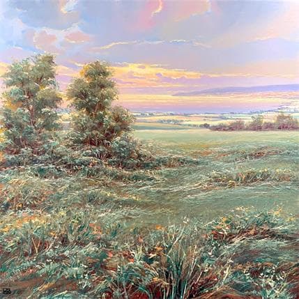 Peinture When the storm sinks onto the sunset par Requena Elena | Tableau  Huile