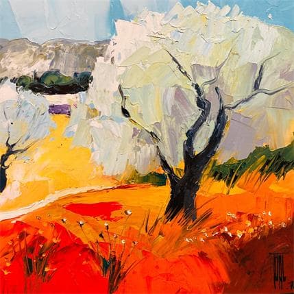 Peinture Les oliviers par Tual Pierrick | Tableau