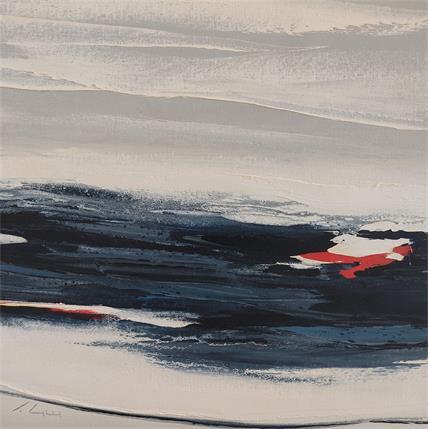 Peinture Hiver précoce par Guy Viviane  | Tableau Abstrait Huile Minimaliste
