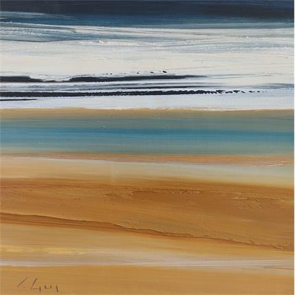 Peinture Ecume par Guy Viviane  | Tableau Abstrait Huile Minimaliste