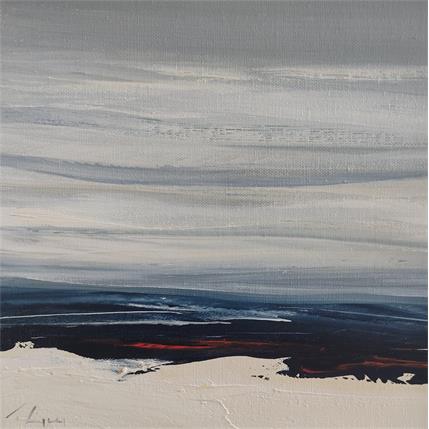 Peinture Nuages par Guy Viviane  | Tableau Abstrait Huile Minimaliste