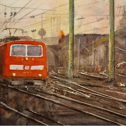 Peinture Koln Bahn par Jones Henry | Tableau  Aquarelle