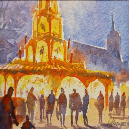 Peinture Winter moon par Jones Henry | Tableau  Aquarelle