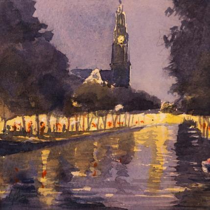 Pintura AMST NIGHT por Jones Henry | Pintura  Watercolor